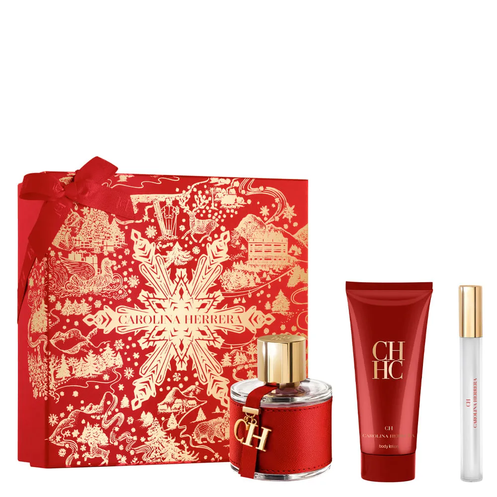 kit-perfume-carolina-herrera-ch-eau-de-toilette-feminino-100-ml-creme-corporal-100-ml-miniatura-10-ml-foto-zero